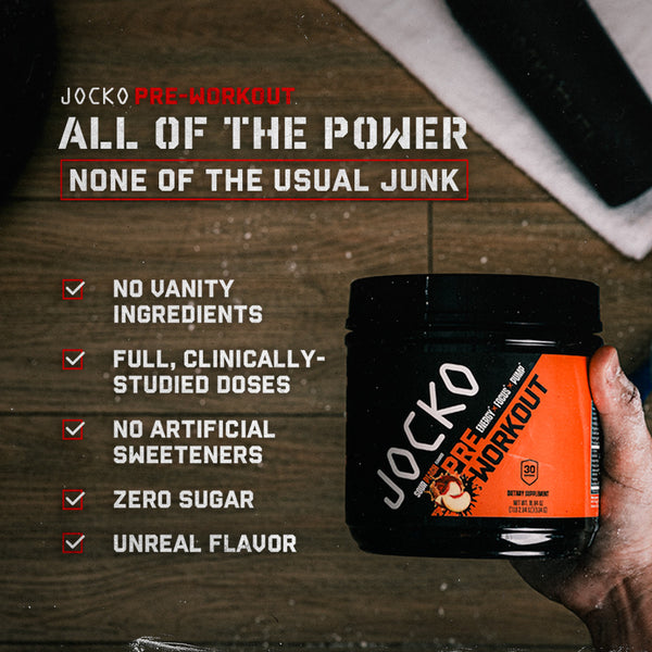 JOCKO HIGH STIM PRE WORKOUT CASE (12 units) JOCKO FUEL WHOLESALE